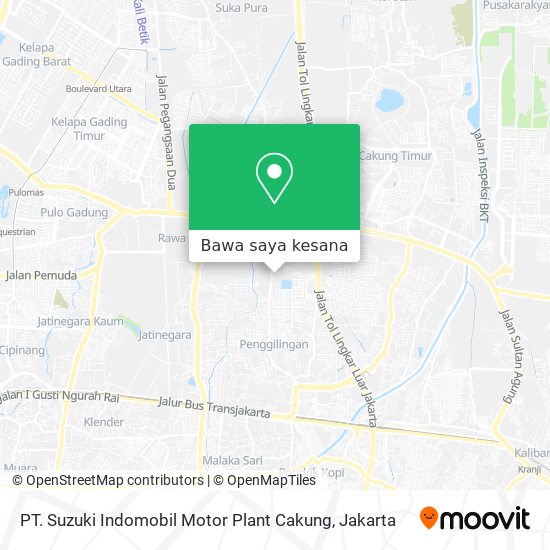 Peta PT. Suzuki Indomobil Motor Plant Cakung