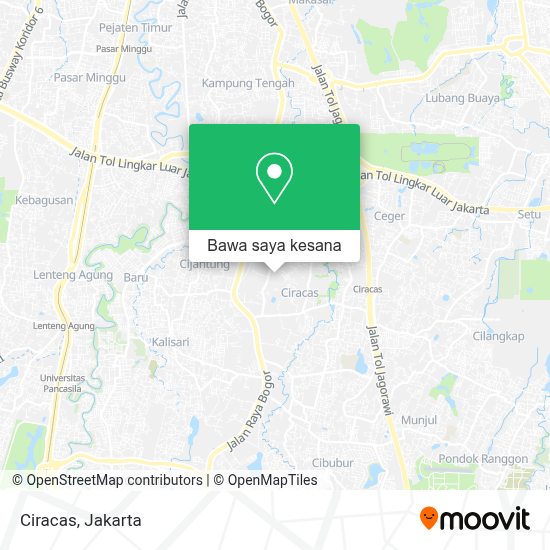 Cara ke Ciracas di Jakarta Timur menggunakan bis atau lrt?