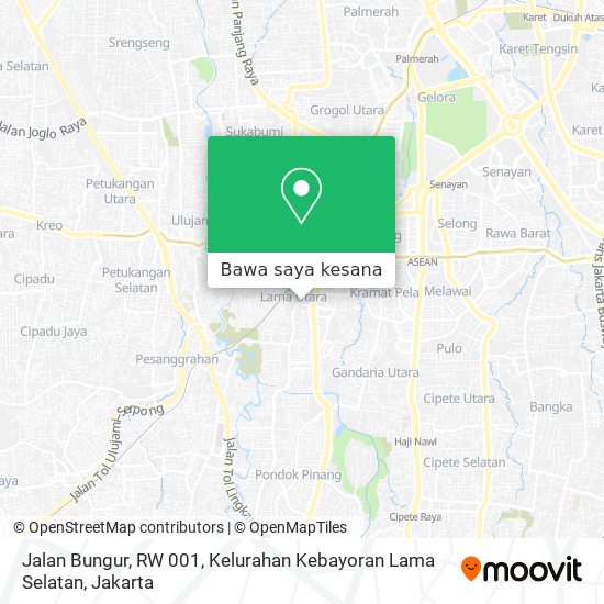 Peta Jalan Bungur, RW 001, Kelurahan Kebayoran Lama Selatan