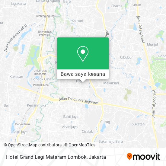 Peta Hotel Grand Legi Mataram Lombok