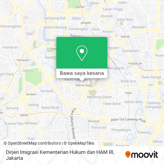 Peta Dirjen Imigrasi Kementerian Hukum dan HAM  RI