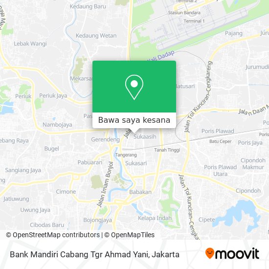 Peta Bank Mandiri Cabang Tgr Ahmad Yani