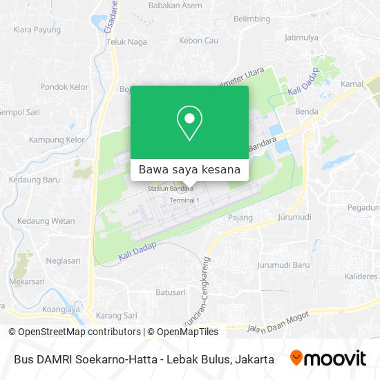 Peta Bus DAMRI Soekarno-Hatta - Lebak Bulus