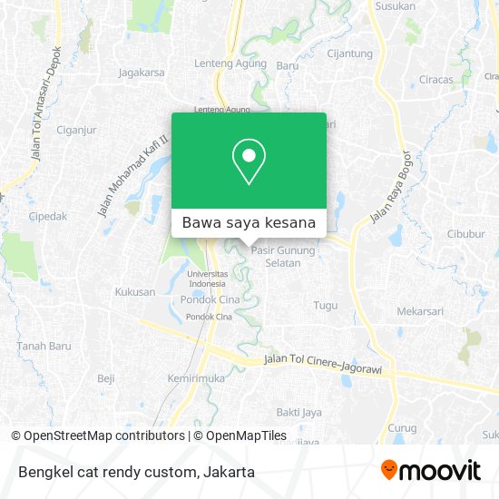 Peta Bengkel cat rendy custom
