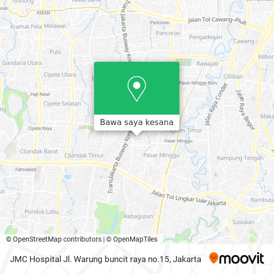 Peta JMC Hospital Jl. Warung buncit raya no.15