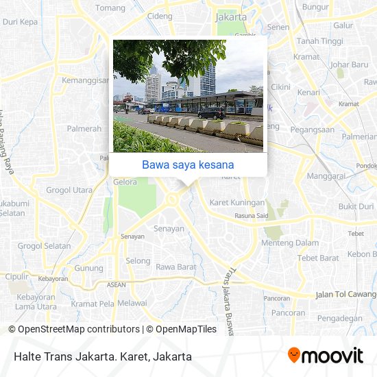 Peta Halte Trans Jakarta. Karet