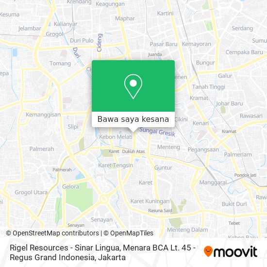 Peta Rigel Resources - Sinar Lingua, Menara BCA Lt. 45 - Regus Grand Indonesia