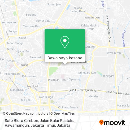 Peta Sate Blora Cirebon, Jalan Balai Pustaka, Rawamangun, Jakarta Timur