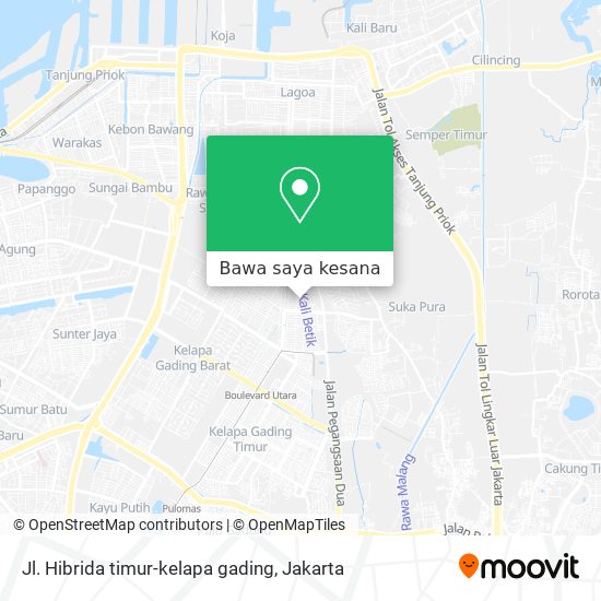Peta Jl. Hibrida timur-kelapa gading