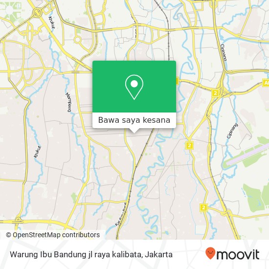 Peta Warung Ibu Bandung jl raya kalibata