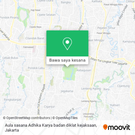 Peta Aula sasana Adhika Karya  badan diklat kejaksaan