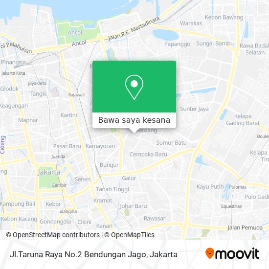Peta Jl.Taruna Raya No.2 Bendungan Jago