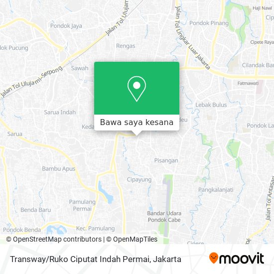 Peta Transway / Ruko Ciputat Indah Permai