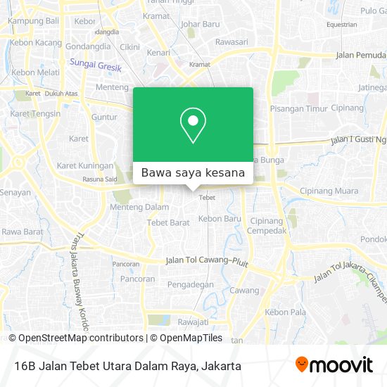 Peta 16B Jalan Tebet Utara Dalam Raya