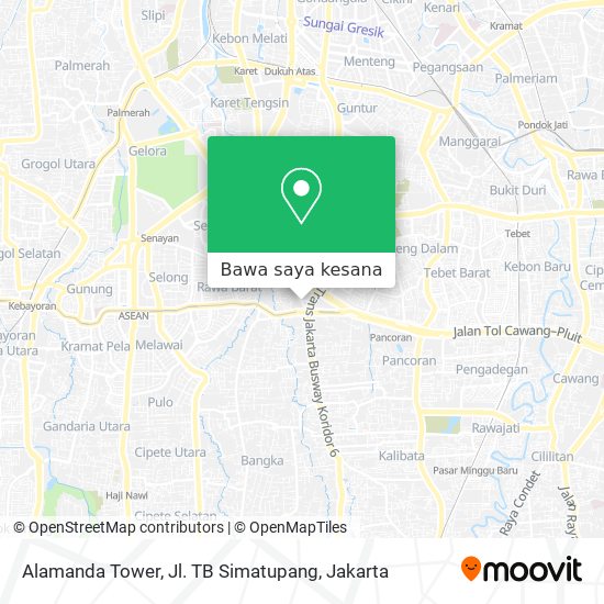 Peta Alamanda Tower, Jl. TB Simatupang