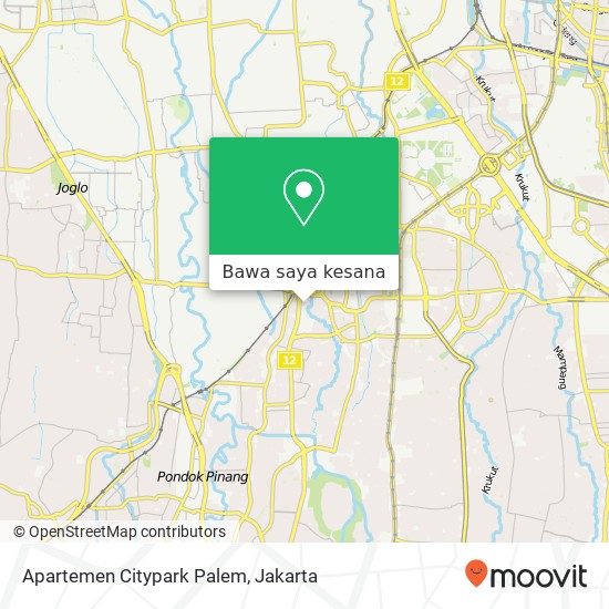 Peta Apartemen Citypark Palem