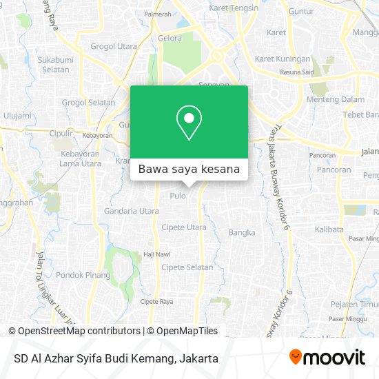 Peta SD Al Azhar Syifa Budi Kemang