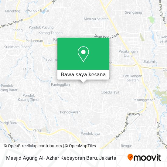 Peta Masjid Agung Al- Azhar Kebayoran Baru