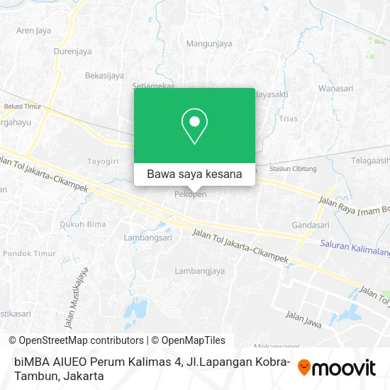 Peta biMBA AIUEO Perum Kalimas 4, Jl.Lapangan Kobra-Tambun