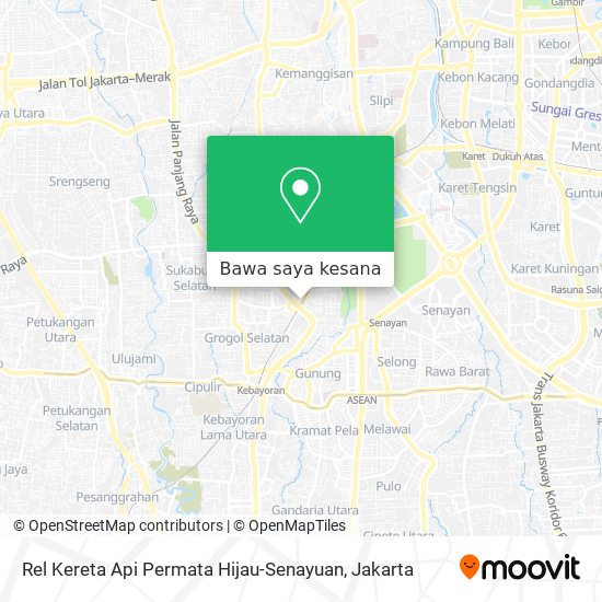 Peta Rel Kereta Api Permata Hijau-Senayuan