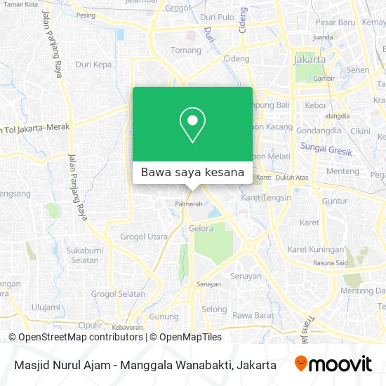 Peta Masjid Nurul Ajam - Manggala Wanabakti