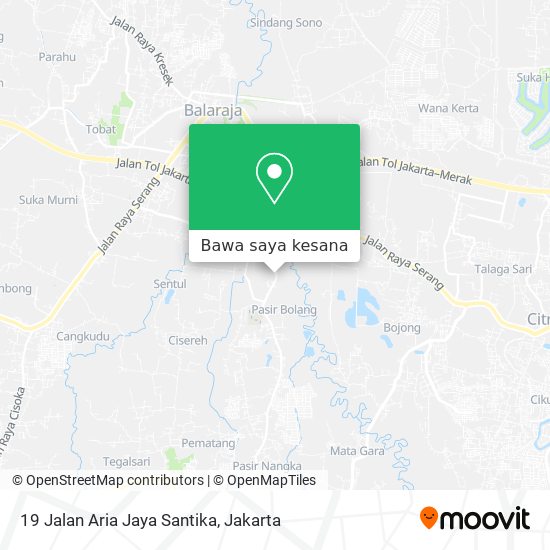 Peta 19 Jalan Aria Jaya Santika