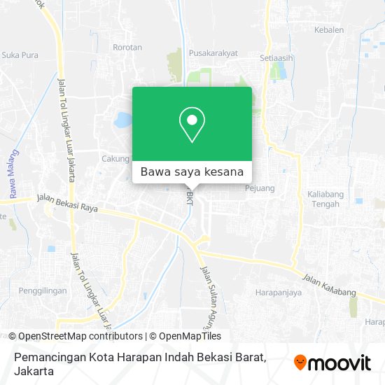 Peta Pemancingan Kota Harapan Indah Bekasi Barat