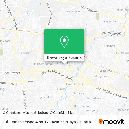 Peta Jl. Letnan arsyad 4 no 17 kayuringin jaya