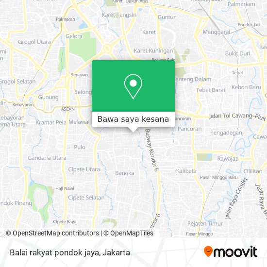 Peta Balai rakyat pondok jaya