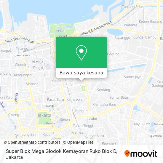 Peta Super Blok Mega Glodok Kemayoran Ruko Blok D