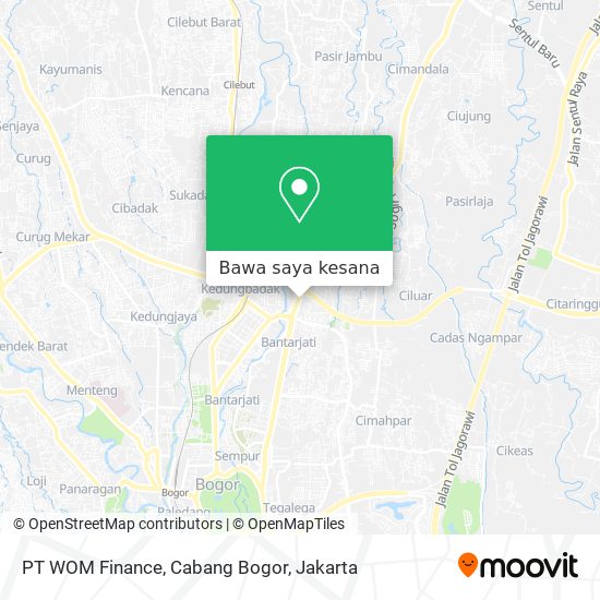 Peta PT WOM Finance, Cabang Bogor