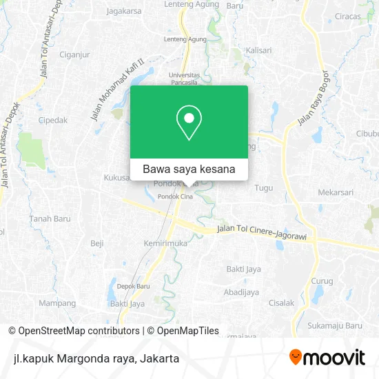 Peta jl.kapuk Margonda raya