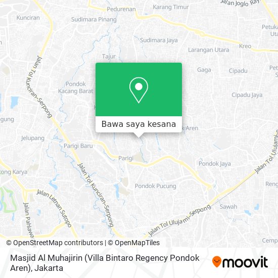 Peta Masjid Al Muhajirin (Villa Bintaro Regency Pondok Aren)