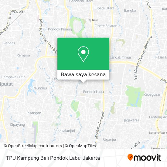 Peta TPU Kampung Bali Pondok Labu