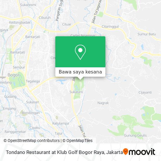 Peta Tondano Restaurant at Klub Golf Bogor Raya