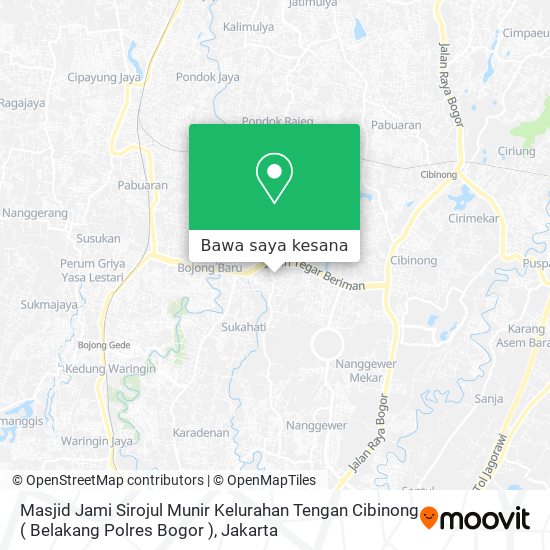 Peta Masjid Jami Sirojul Munir Kelurahan Tengan Cibinong ( Belakang Polres Bogor )