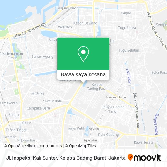Peta Jl, Inspeksi Kali Sunter, Kelapa Gading Barat