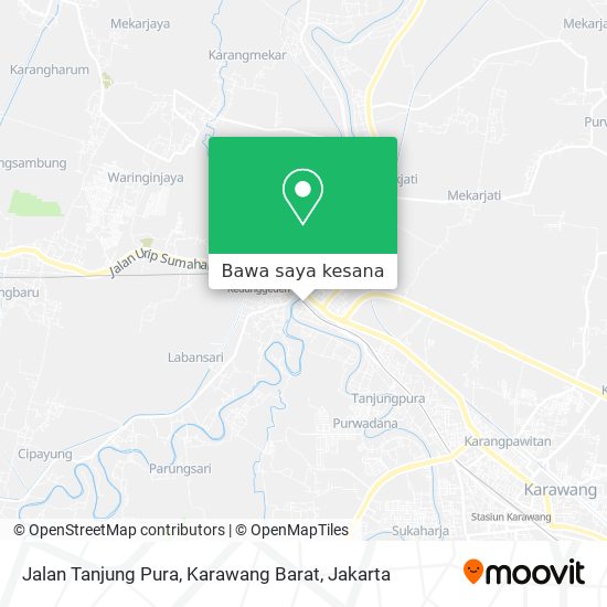 Peta Jalan Tanjung Pura, Karawang Barat