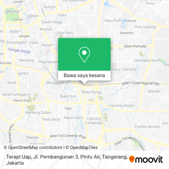 Peta Terapi Uap, Jl. Pembangunan 3, Pintu Air, Tangerang