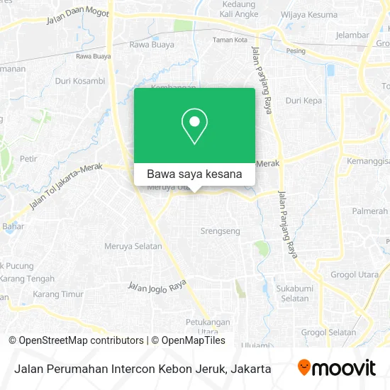 Peta Jalan Perumahan Intercon Kebon Jeruk