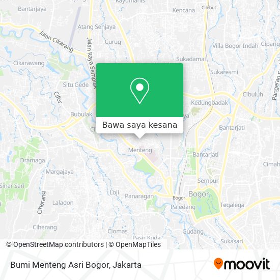 Peta Bumi Menteng Asri Bogor