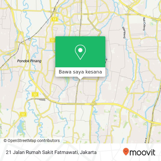 Peta 21 Jalan Rumah Sakit Fatmawati