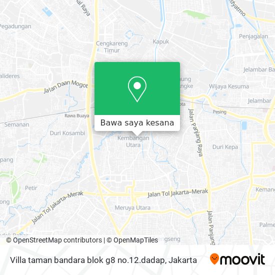 Peta Villa taman bandara blok g8 no.12.dadap