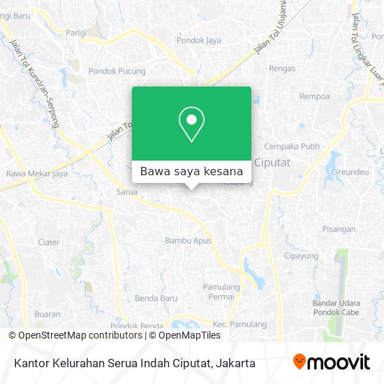 Peta Kantor Kelurahan Serua Indah Ciputat