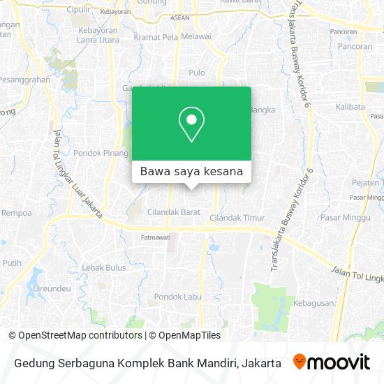 Peta Gedung Serbaguna Komplek Bank Mandiri