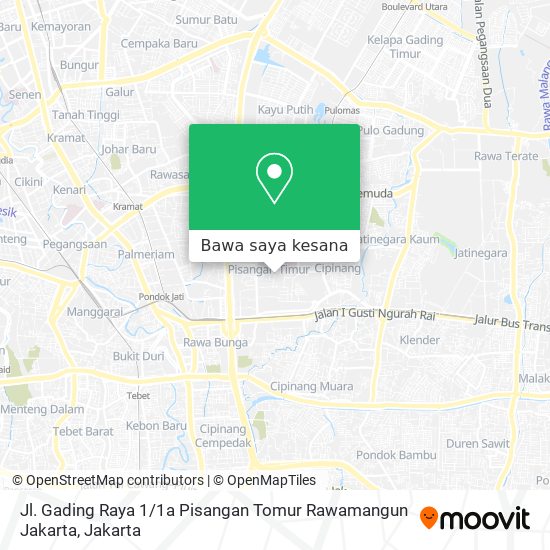 Peta Jl. Gading Raya 1 / 1a Pisangan Tomur Rawamangun Jakarta