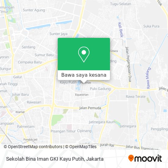 Peta Sekolah Bina Iman GKI Kayu Putih