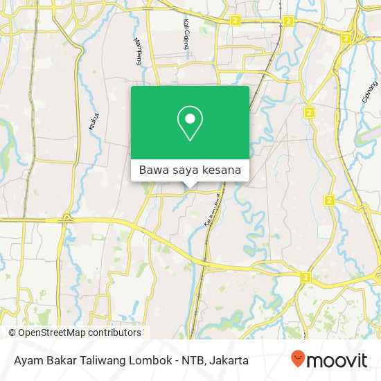 Peta Ayam Bakar Taliwang Lombok - NTB