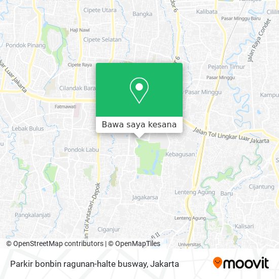 Peta Parkir bonbin ragunan-halte busway