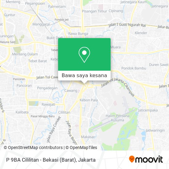 Peta P 9BA Cililitan - Bekasi (Barat)
